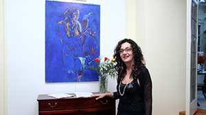 Marina with blue painting, Serbian Embassy 05.03.14